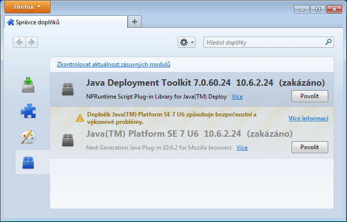 enable java in firefox